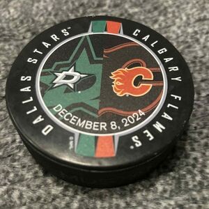 Dallas Stars vs Calgary Flames NHL Match Up Hockey Puck